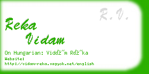 reka vidam business card